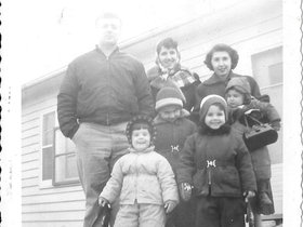 1955 Dec. Tom & Joanne, Mom & kids.jpg